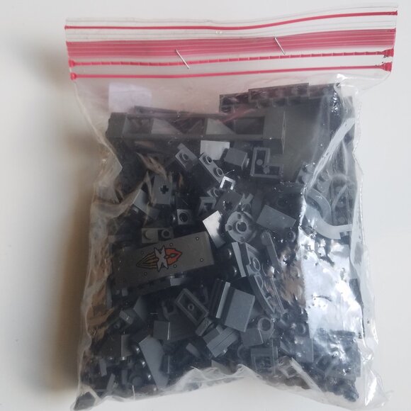 Legos Building Blocks 9.5 oz. Bag Dark Grey Pieces of Assorted Sizes!! - Picture 1 of 1